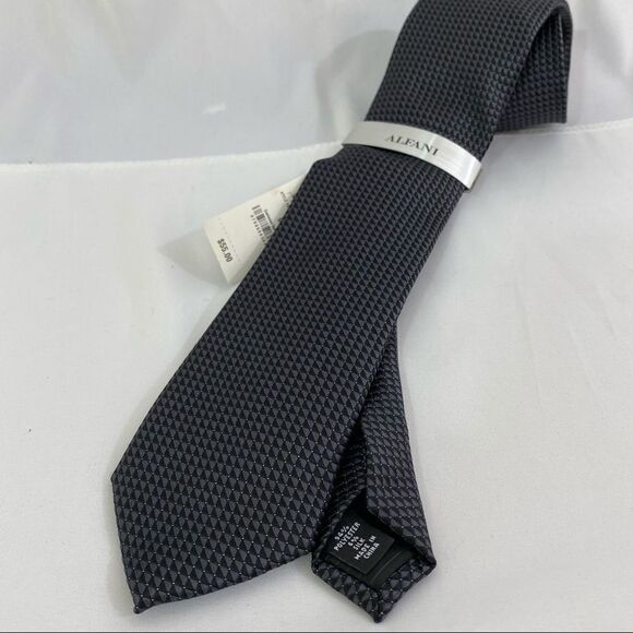 Alfani Men’s Slim Tie Butler Mini Style Light Blue - Picture 1 of 4